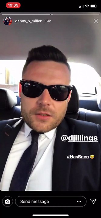 Emmerdale star Danny miller on he instagram on the way to the British soap awards 2018