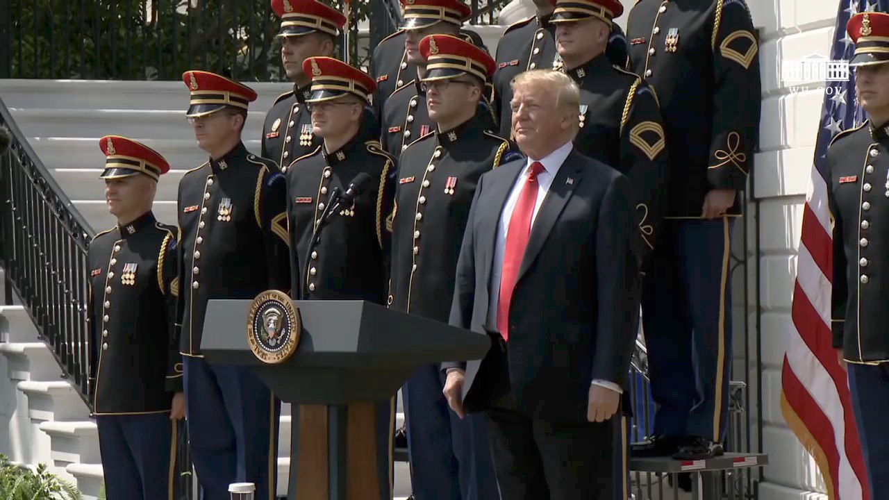 President Trump Sings And Leads A Celebration of America