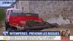 Intempéries: à Bellot, en Seine-et-Marne, la montée des eaux a piégé un camion de pompiers