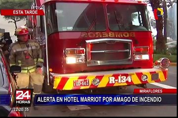 Reportan amago incendio en el sótano del Hotel Marriott