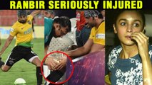 Ranbir Kapoor Serious INJURY During Football Match | SANJU Promotions | Ranbir Alia Bhatt Dating