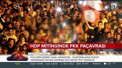 HDP'nin Batman mitingi PKK mitingine döndü