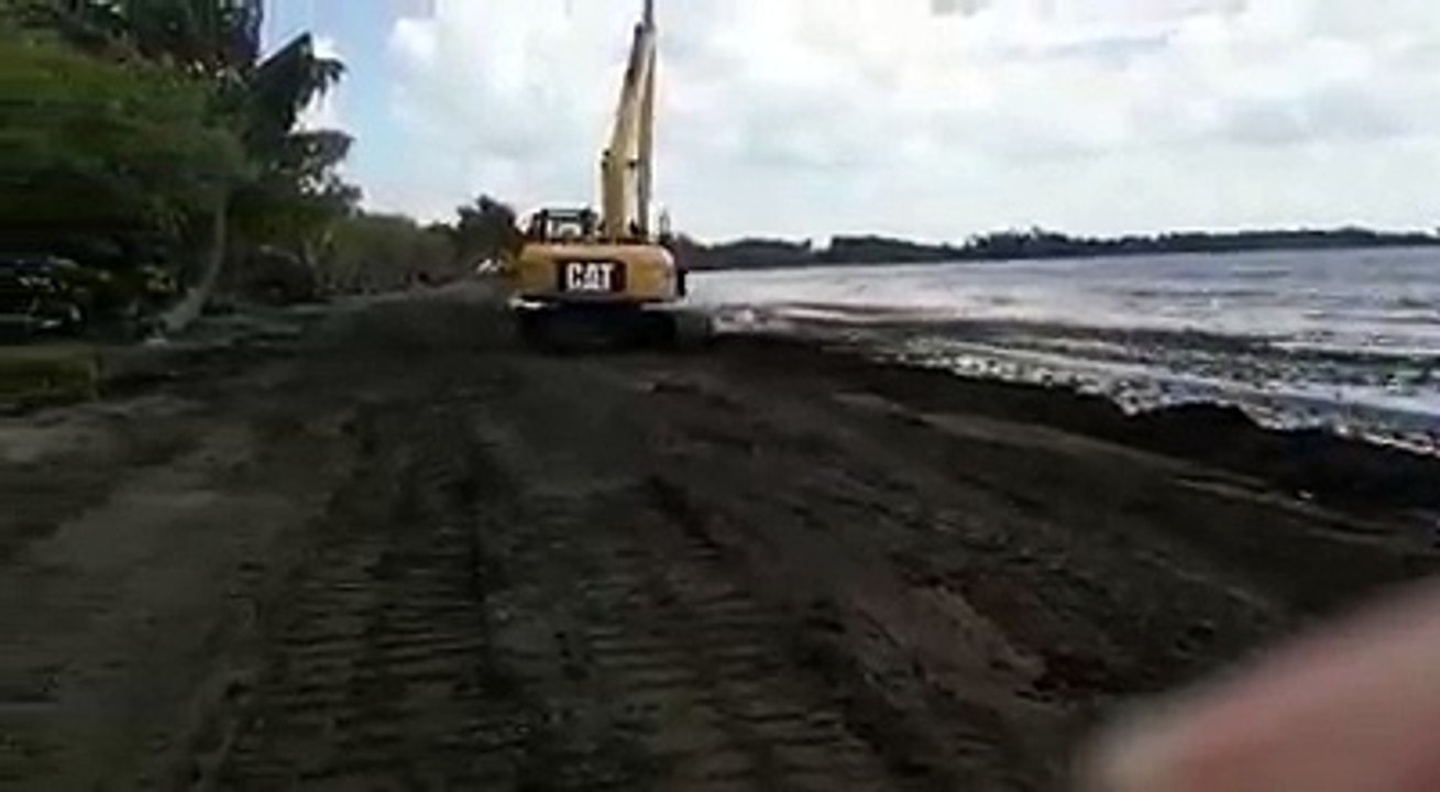 Lancement difficile pour la Karujet. La plage de Viard qui avait été nettoyée hier, est à nouveau envahie par les sargasses. Les organisateurs restent optimiste