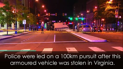 Armoured vehicle stolen from National Guard base is caught