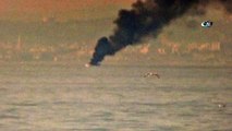 Yalova açıklarında 16 metrelik tekne alev alev yandı