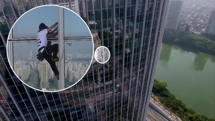 프랑스 등반가 '롯데타워 무단 등반' 체포..."남북관계 개선 기념" / YTN