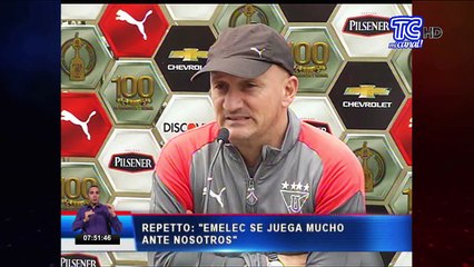 Repetto- “Emelec se juega mucho ante nosotros”