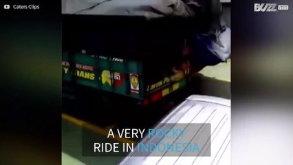 Ferry ride from hell nearly overturns truck