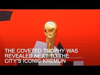 FIFA World Cup Trophy Unveiled At Moscow's Central Square