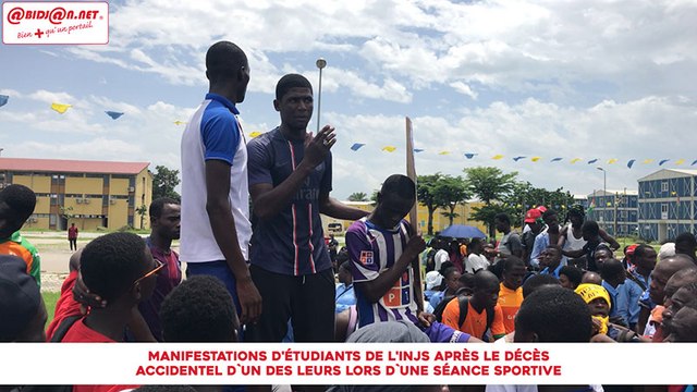 Manifestations d'étudiants de l'INJS après le décès accidentel d`un des leurs lors d`une séance sportive
