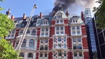 Massive fire at the Mandarin Hotel in Knightsbridge, London ...!!!!