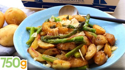 Salade de pommes de terre primeurs rôties aux asperges vertes et parmesan - 750g