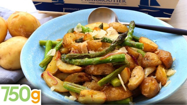 Salade de pommes de terre primeurs rôties aux asperges vertes et parmesan - 750g