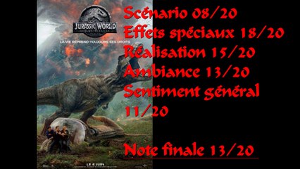 Critique Flash / Jurassic World 2 : Fallen Kingdom / Vraiment Bof!!