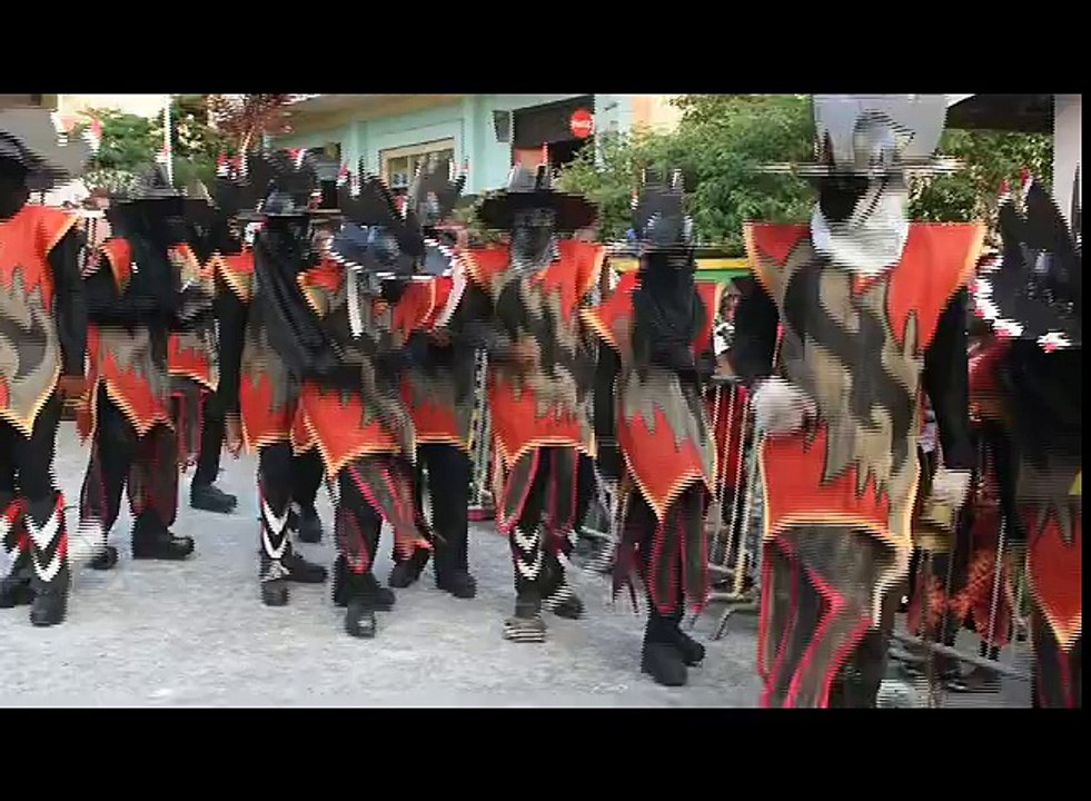 Pure Grenada Spicemas Carnival-Traditional Mas-Vieux Corps,Victoria St.Marks Vieux Corps is also known as the mas of disguise. The Vieux Corps mas dates as fa