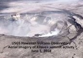 Aerial Video Shows Partial Collapse of Kilaeua's Halemaumau Crater