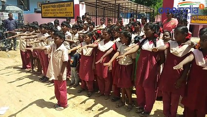 ஓவியத்துடன் உறுதி மொழி ! மாணவர்கள் அசத்தல்- வீடியோ