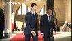 Justin Trudeau content de jaser avec Emmanuel Macron avant le G7 ou G6 + 1