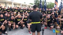 Led by 1-294th Infantry Command regiment commander Lieutenant Colonel David Santos, almost 600 soldiers ran through the village of Sinajana for a Heroes Run. A