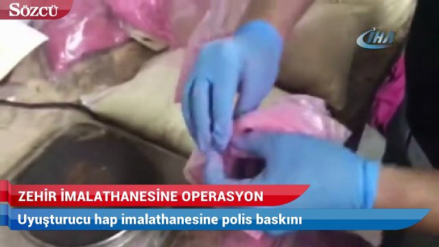 Bayrampaşa ve Beylikdüzü’nde uyuşturucu hap imalathanesine polis baskını