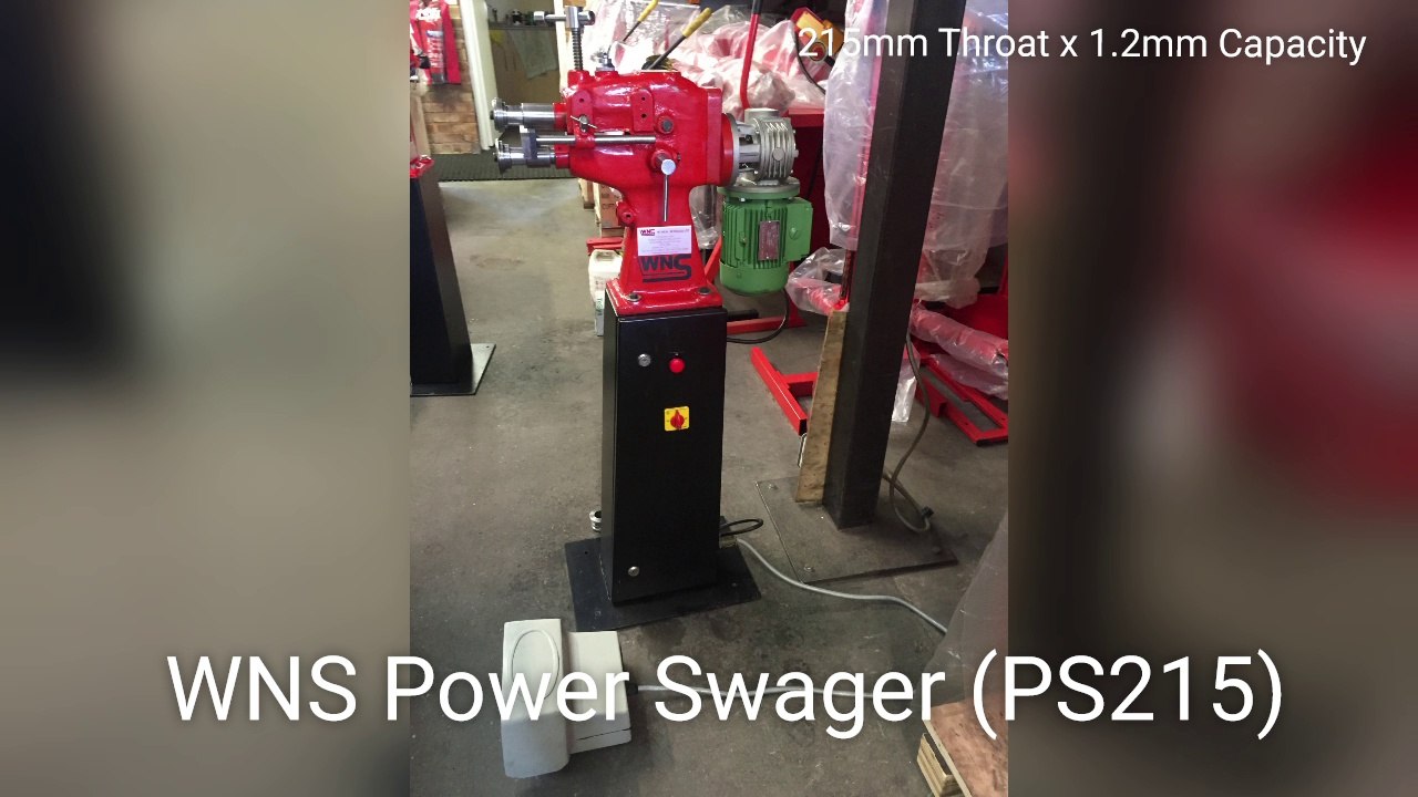WNS Power Swager 215mm (8.5″) Throat x 1.2mm Capacity c/w 6 Sets of Rolls (PS215, PS215V, PS215sp, PS215spV)