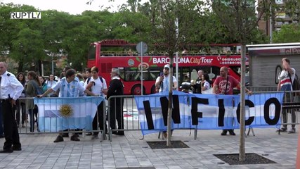 Filistinli aktivistten Arjantin Milli Takım'ına destek eylemi