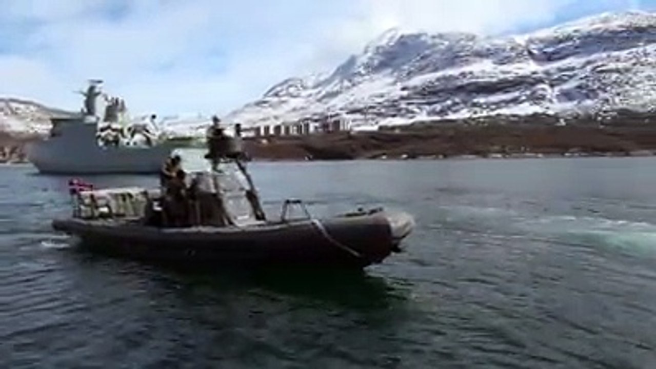 Med i den store beredskabsøvelse ud for Nuuk, Livex 2016, er blandt andet frømændenes store speedbåd, kaldet Rhib'ben - Rigid-Hulled Inflatable Boat. Tak til Fo