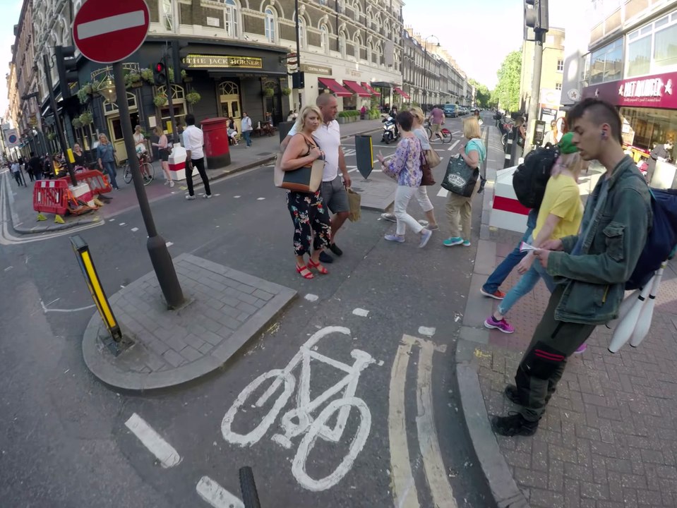 Moving Pedestrians from the Bicycle Lane