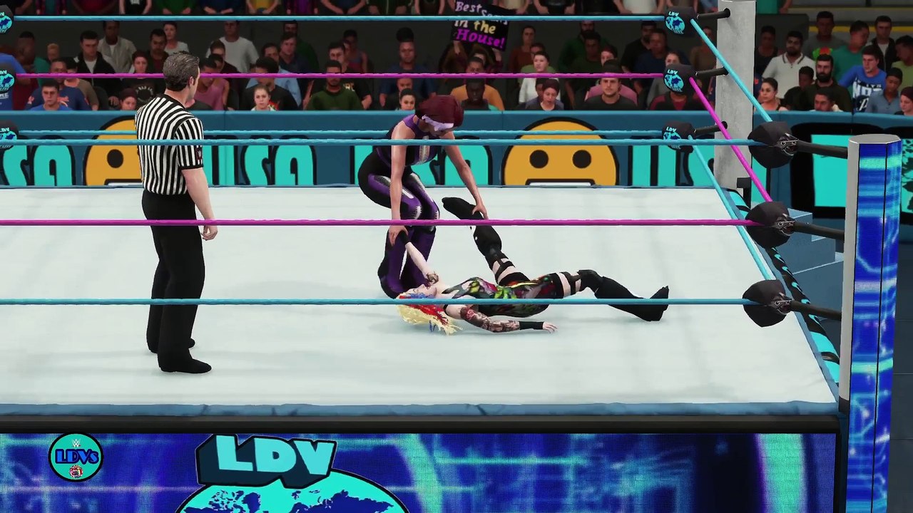Jamina wild vs. Bethany/Drizama vs. Noelle Washington in a singles match.