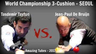 ♚ Highlight billiards - Tasdemir Tayfun vs Jean-Paul De Bruijn -World Championship 3 cushion- Seoul