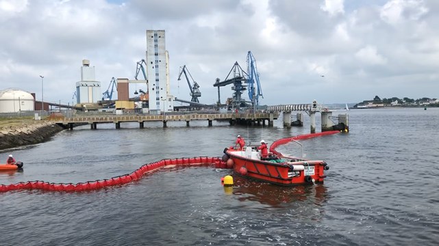 Exercice antipollution au port de commerce