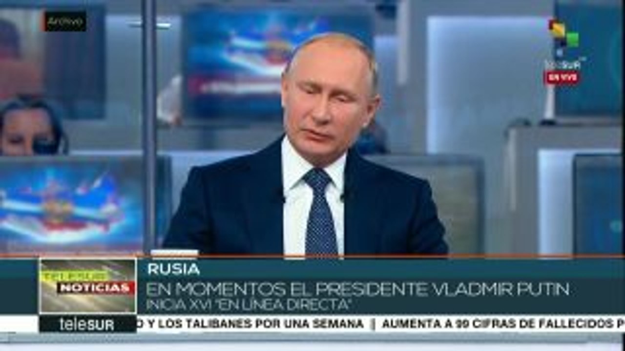 Presidente de Rusia inicia su 16ª "Línea Directa"
