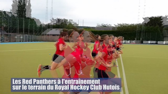 Les Red Panthers à l'entraînement sur le terrain du Royal Hockey Club Hutois ce 7 juin