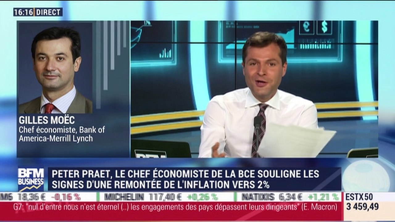 L'actu macro-éco: Peter Praet, le chef économiste de la BCE souligne les signes d'une remontée de l'inflation vers 2 % - 07/06