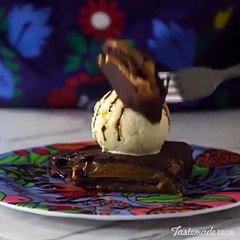 بالفيديو كريب الشوكولاتة مع الأيس كريم