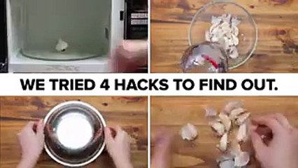 بالفيديو الطريقة الصحيحة لتقشير الثوم