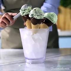 طريقة عمل أيس كريم النعناع في المنزل بالفيديو