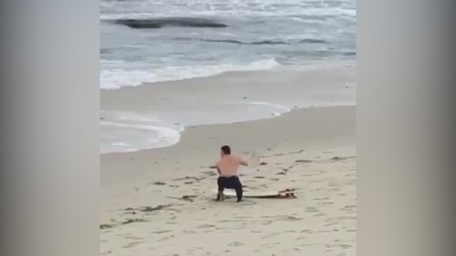 Vea la inusual rutina de calentamiento que hacen algunos surfistas