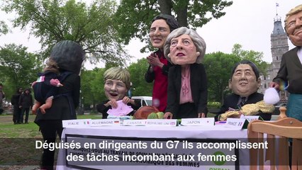 G7: manifestation pour sensibiliser au travail non rémunéré