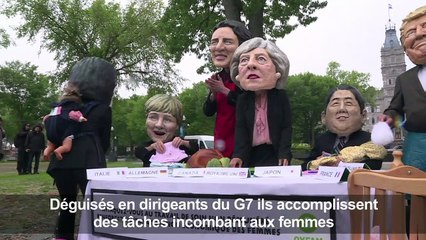 G7: manifestation pour sensibiliser au travail non rémunéré