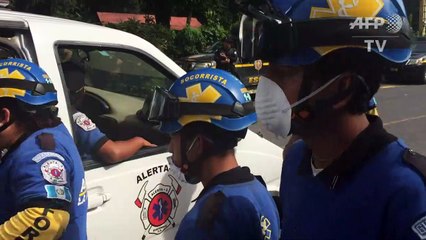 Interruption temporaire du travail des secouristes au Guatemala