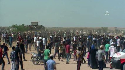 Gazze sınırında 'Milyonluk Kudüs' gösterisi - HAN YUNUS