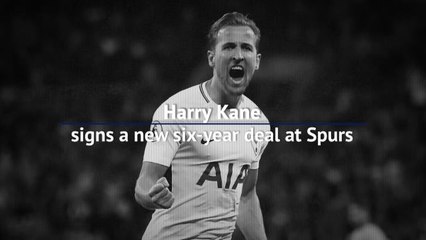 Descargar video: Harry Kane signs a new six-year deal at Spurs