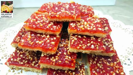 حلوى العشر دقائق بطبقتين بدون طابع بدون زبدة سريعة جدا رووعة