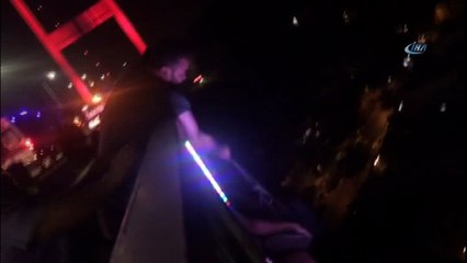 FSM Köprüsünde intihar girişimi kamerada