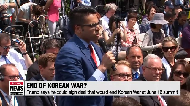 Trump says he could sign deal that would end Korean War at June 12 summit