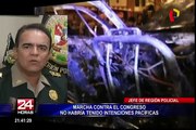 Marcha contra el Congreso no habría tenido intenciones pacíficas