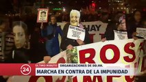 Organizaciones de Derechos Humanos realizan marcha por el centro de la capital