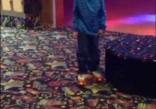 It's More Slip and Slide Than Roller Rink for This Little Boy