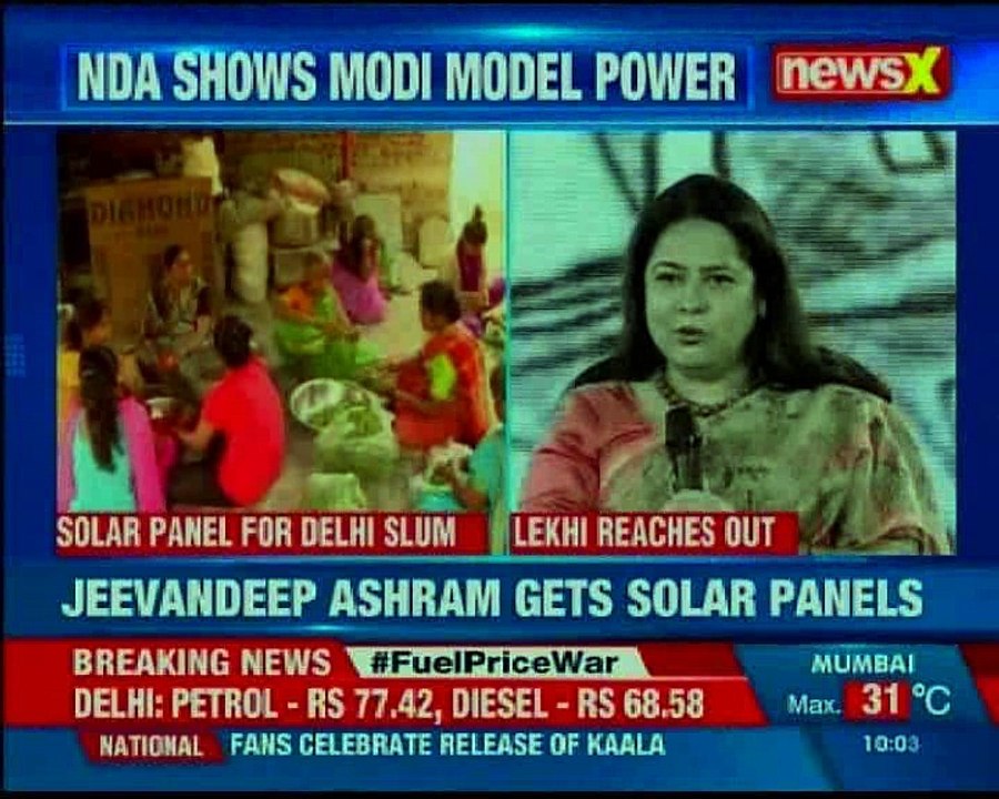 BJP MP Meenakshi Lekhi reaches out to the slum; Jeevandeep Ashram gets solar panels
